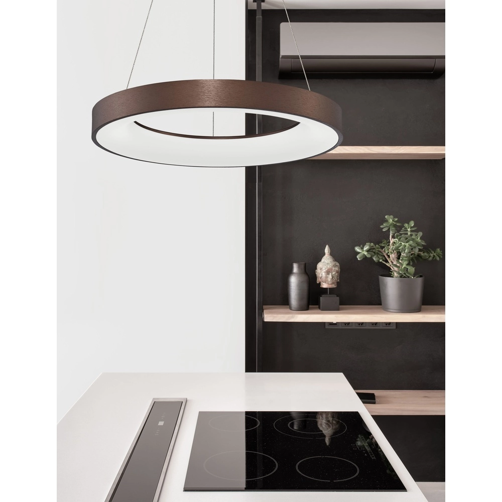 Pendelleuchte Rando Thin kaffeebraun Ø 60cm