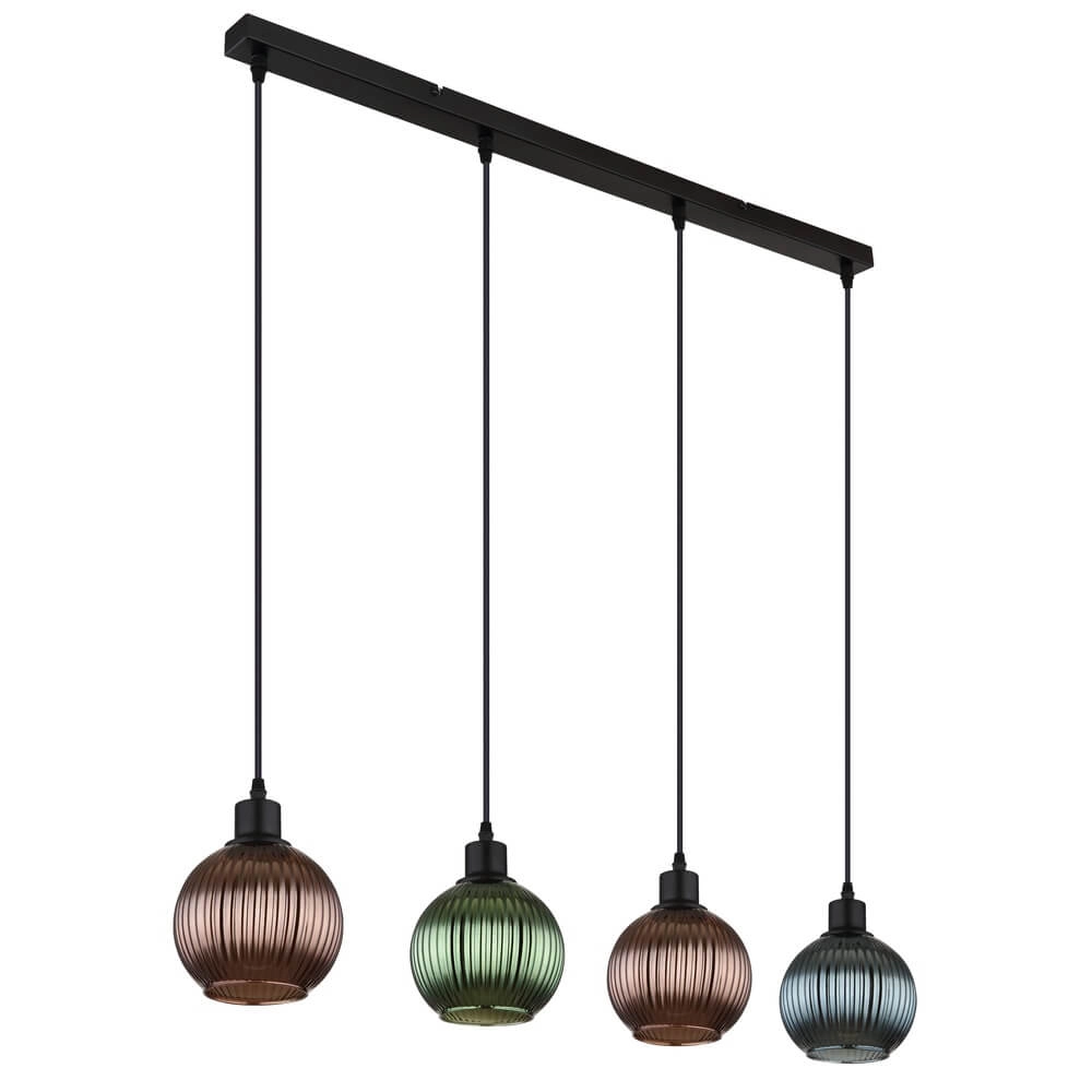 Pendelleuchte Zumba Farbiges Glas 4-flammig Globo 9007371452828