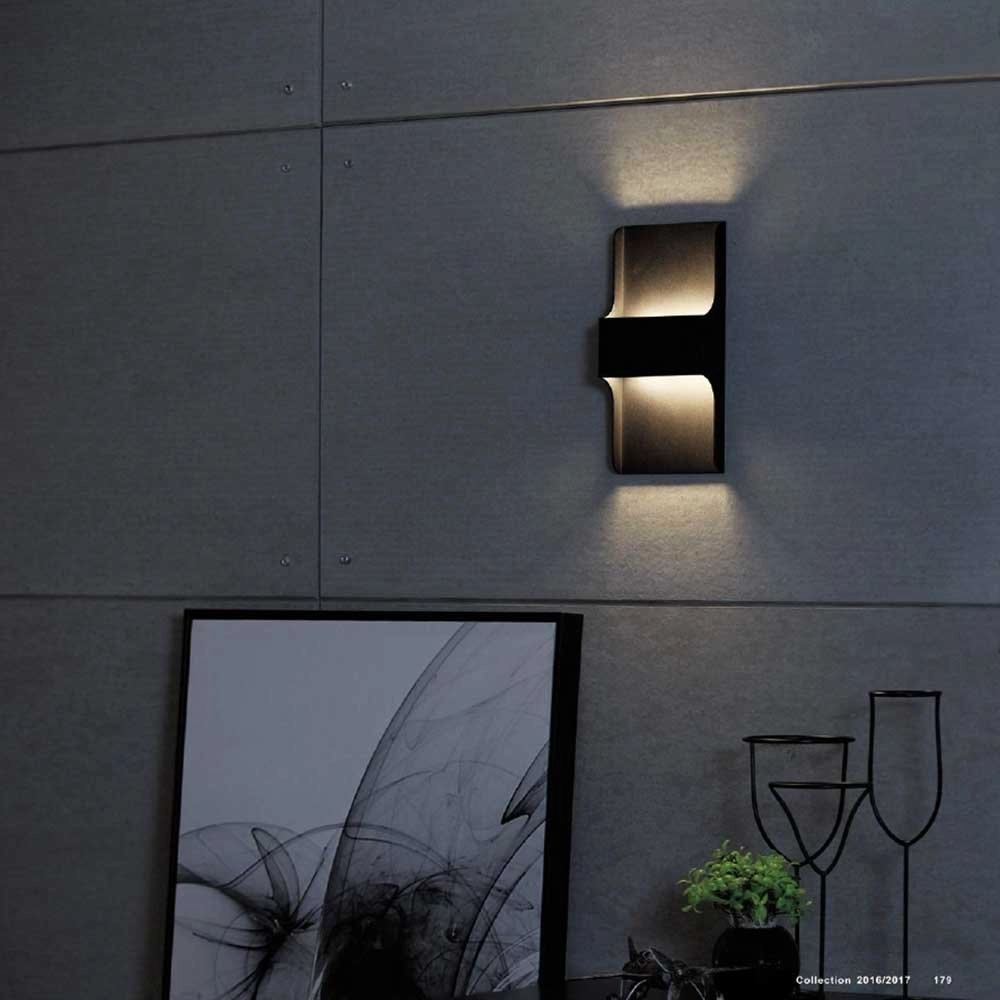 LED-Außenlampe Dallas Oben - Unten schwarz Artdelight 8719831734641