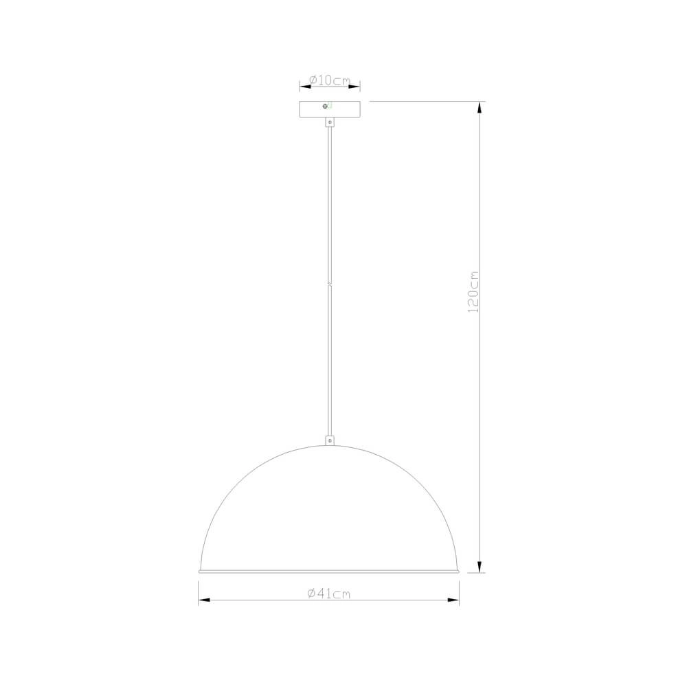 Schwarze Pendelleuchte Lenn mit goldener Innenseite Ø 41cm Globo 9007371351145