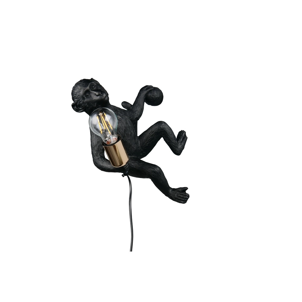 Wandleuchte Louy Affe schwarz Trio 4017807667943