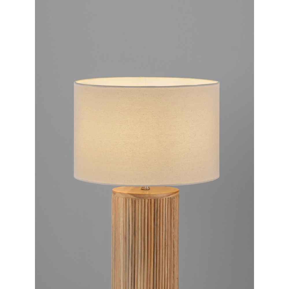 Tischlampe Nau Holz mit weißer Haube Lyora 5212017468284