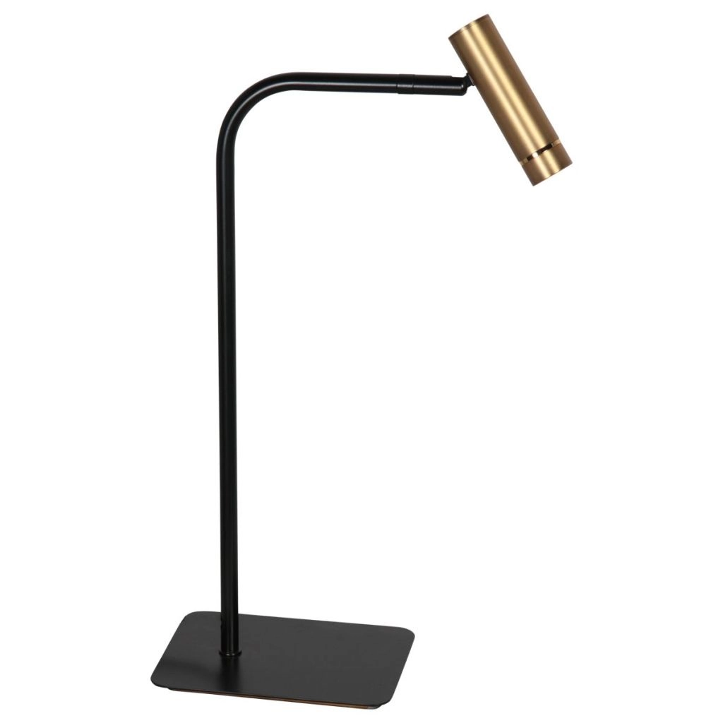 Tischlampe Lumo Schwarz mit Gold Steinhauer 8712746184600