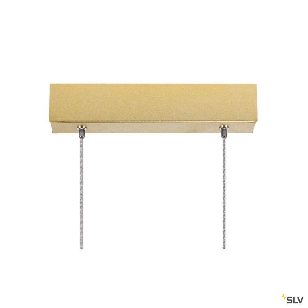Büro-Hängelampe One Linear 2x15w Led 140 cm mattiertes Messing SLV 4024163262637