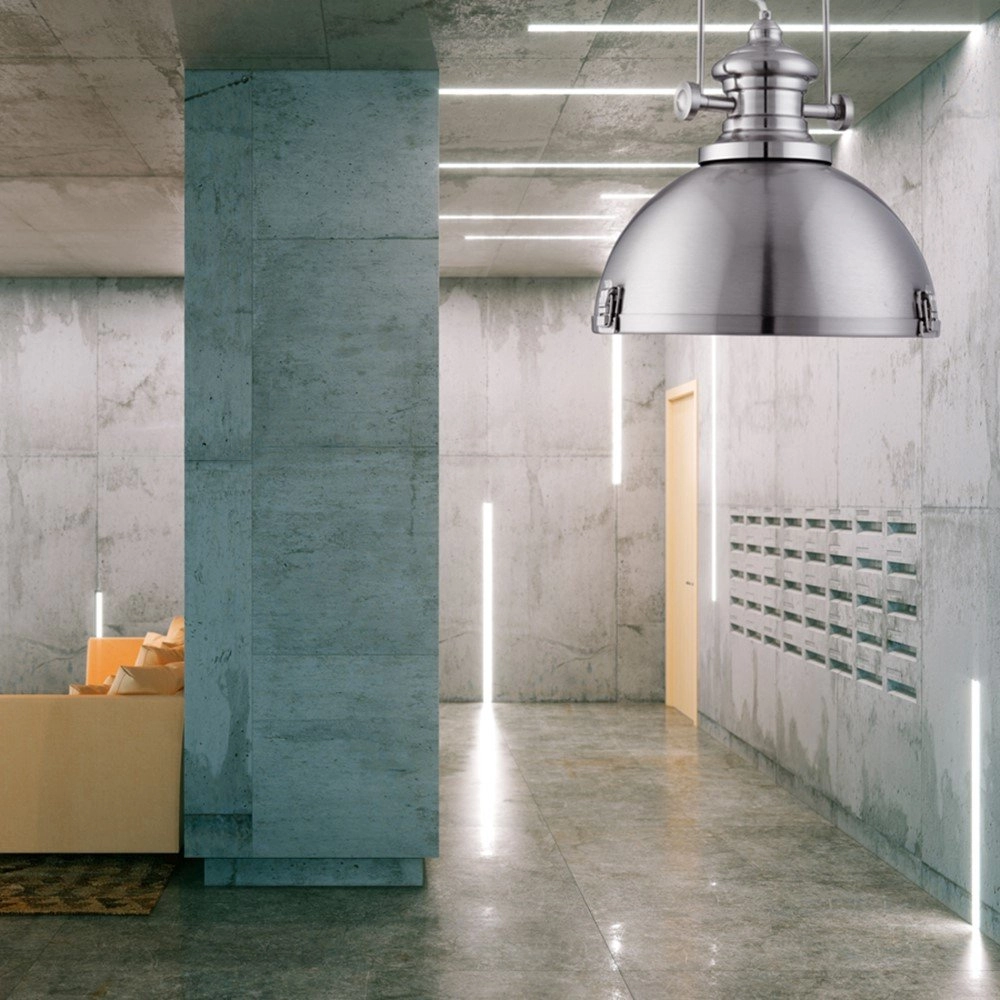 Hängelampe Industrial Pendants Ø 31 cm Silbermatte Searchlight 5053423050904