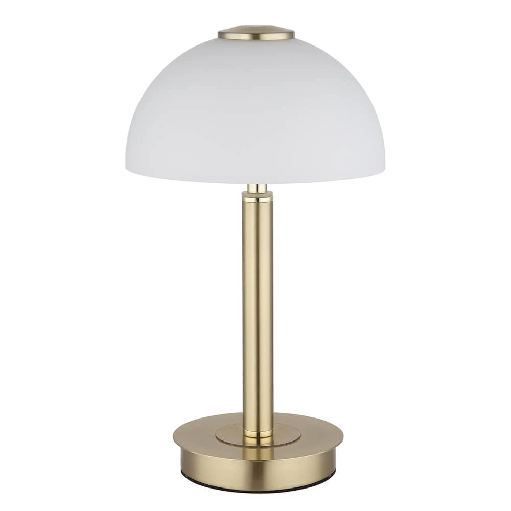 Tischlampe Uldin Gold mit weißem Glas Globo 9007371465729