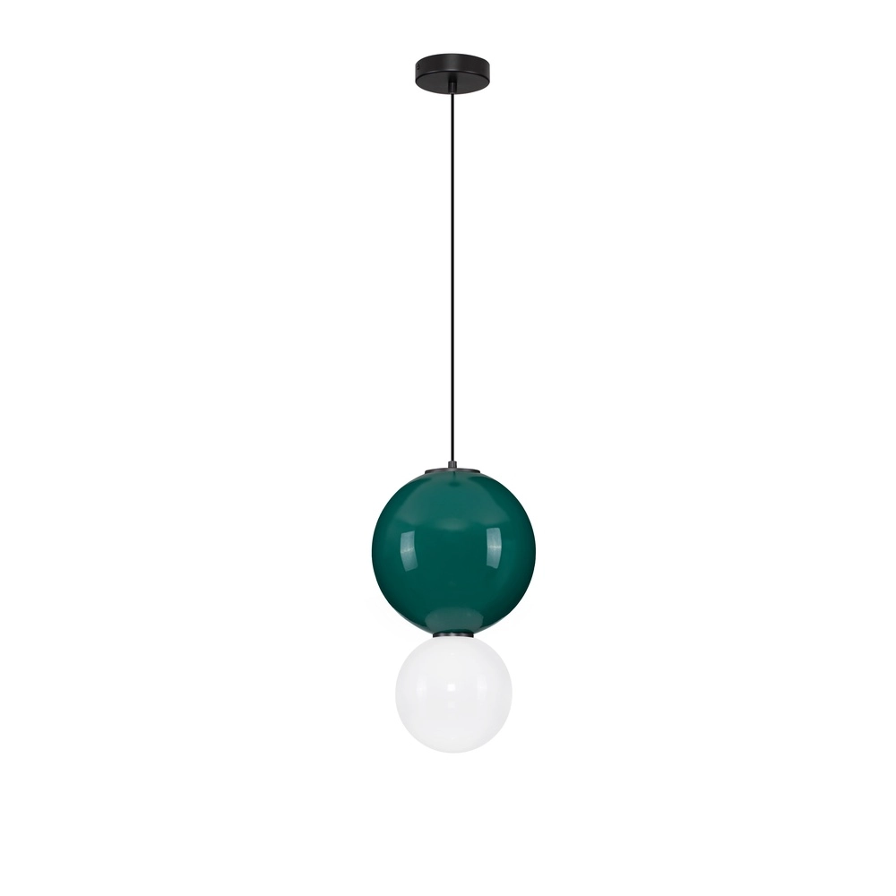 Pendelleuchte Noesis Ø 25cm grün mit weiß