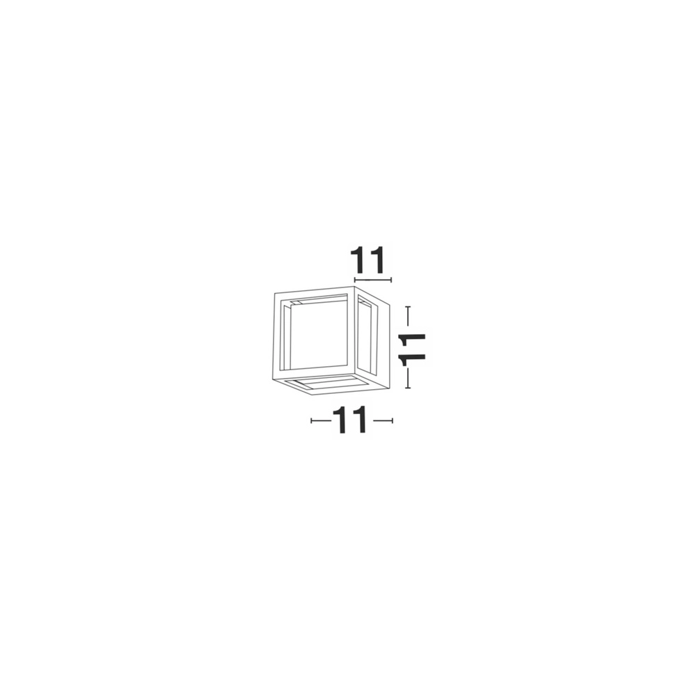 Design-Wandleuchte Agosto quadratisch anthrazit Lyora 5212017419248