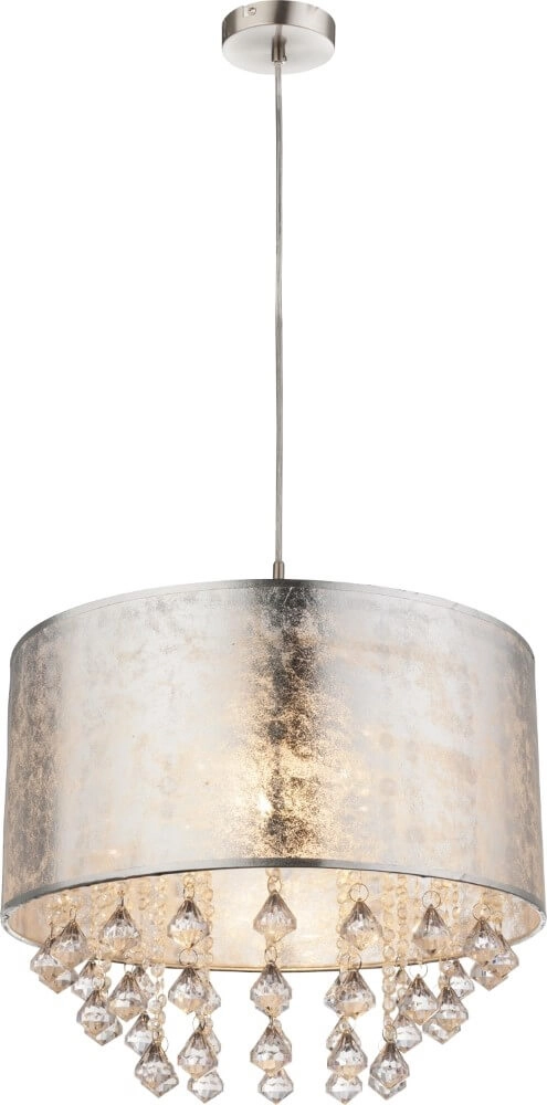 Silberne Hängelampe Amy I Ø 40cm Globo 9007371347780