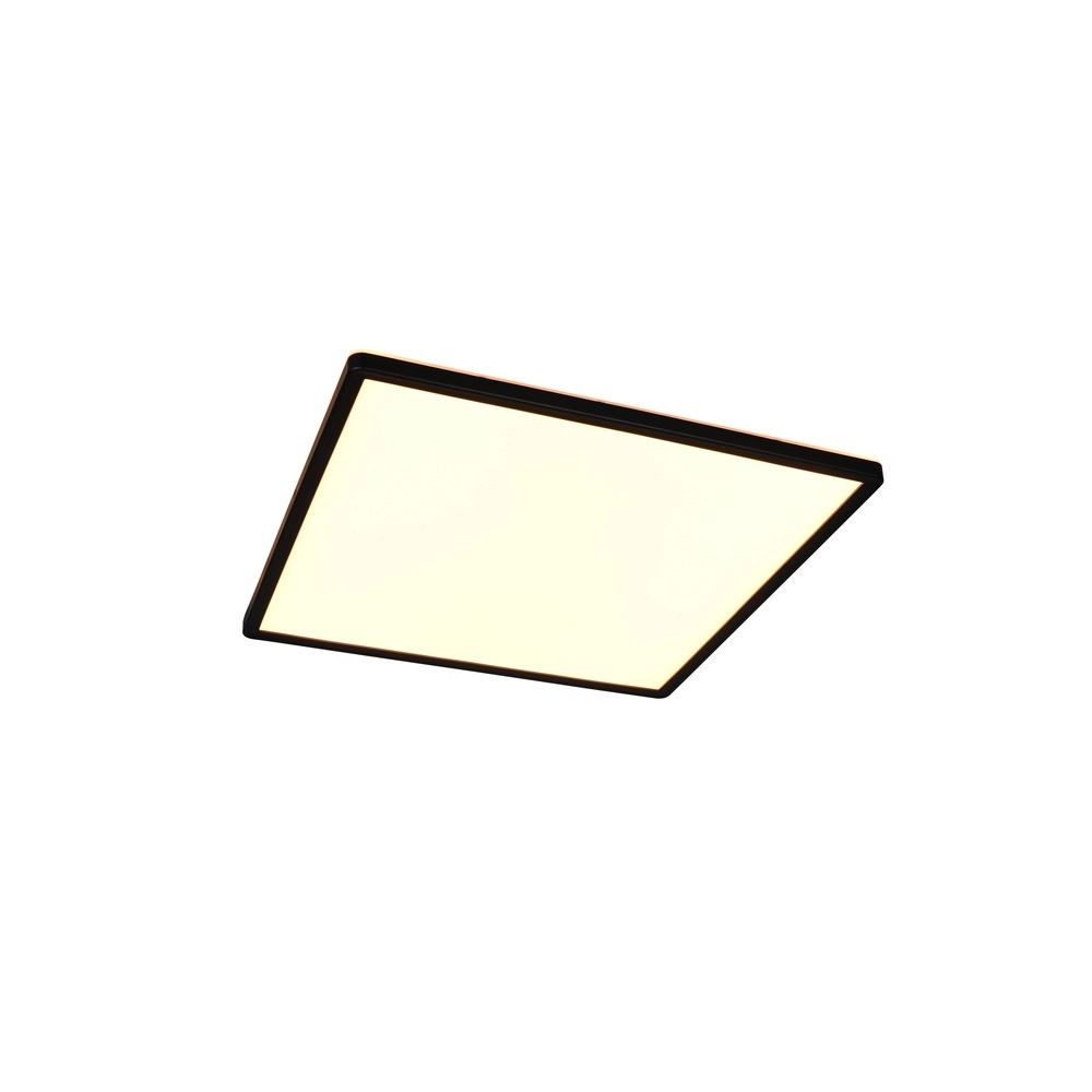 Quadratische Deckenlampe Emra Schwarz 42 cm
