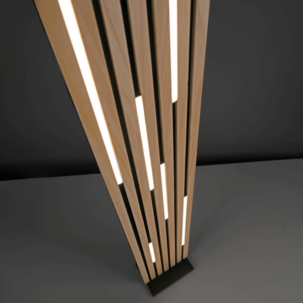Designer-Stehleuchte Q-Akustik Holz Paul Neuhaus 4012248385401