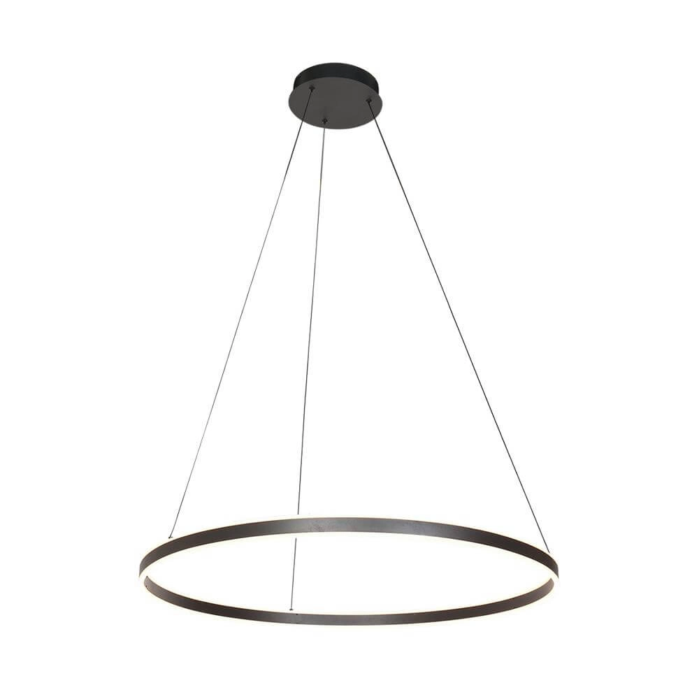 Design-Pendelleuchte Ringlux schwarz Ø 80cm