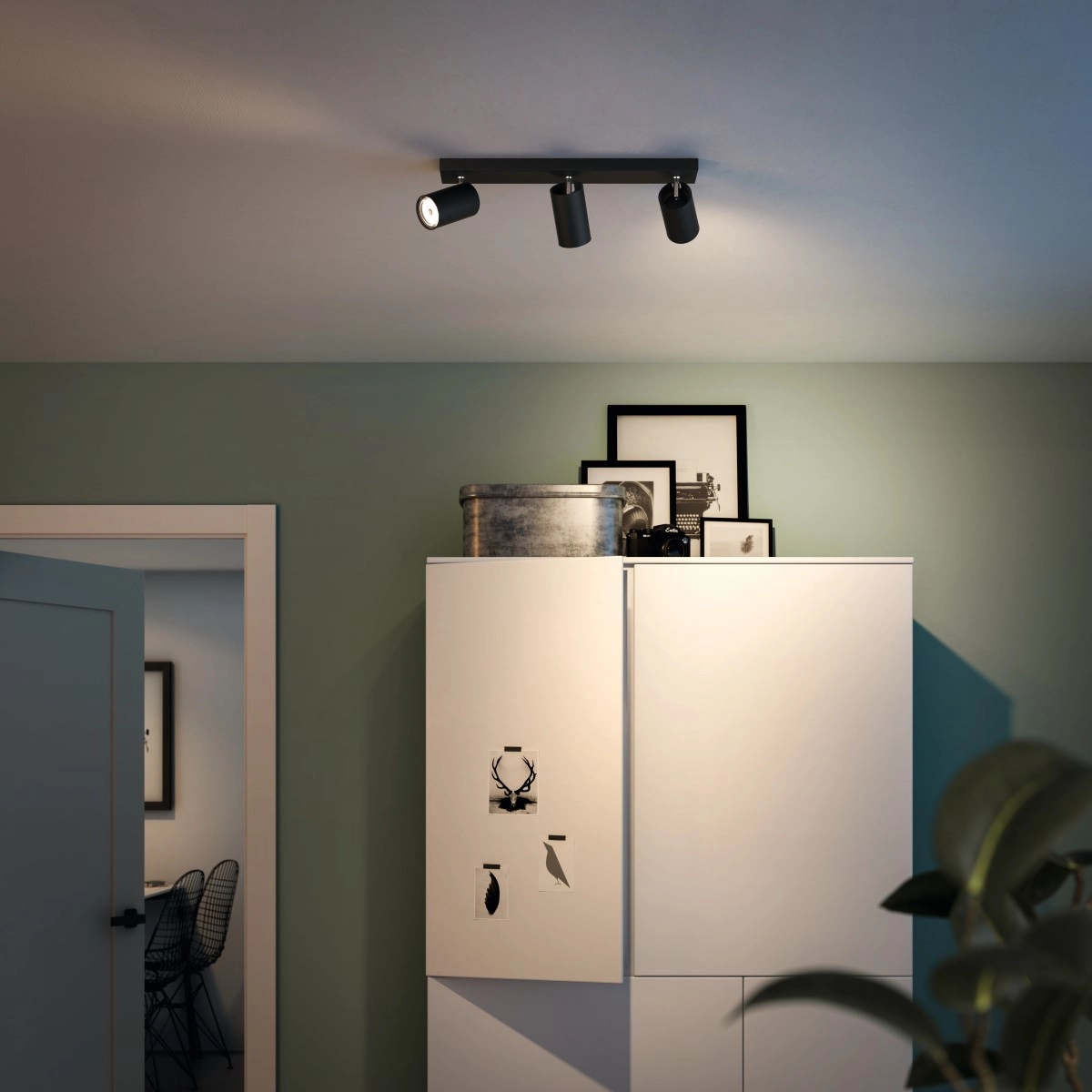 Strahler Kosipo 3-Licht-Schwarz Philips 8718696164921