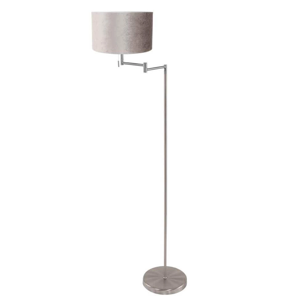 Stehlampe Bella Metall mit silbernem Schirm Steinhauer 8712746174502