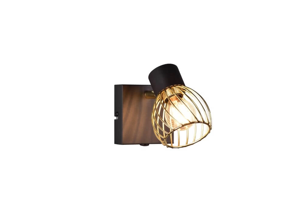 Design-Wandleuchte Ardon schwarz mit gold Trio 4017807560886