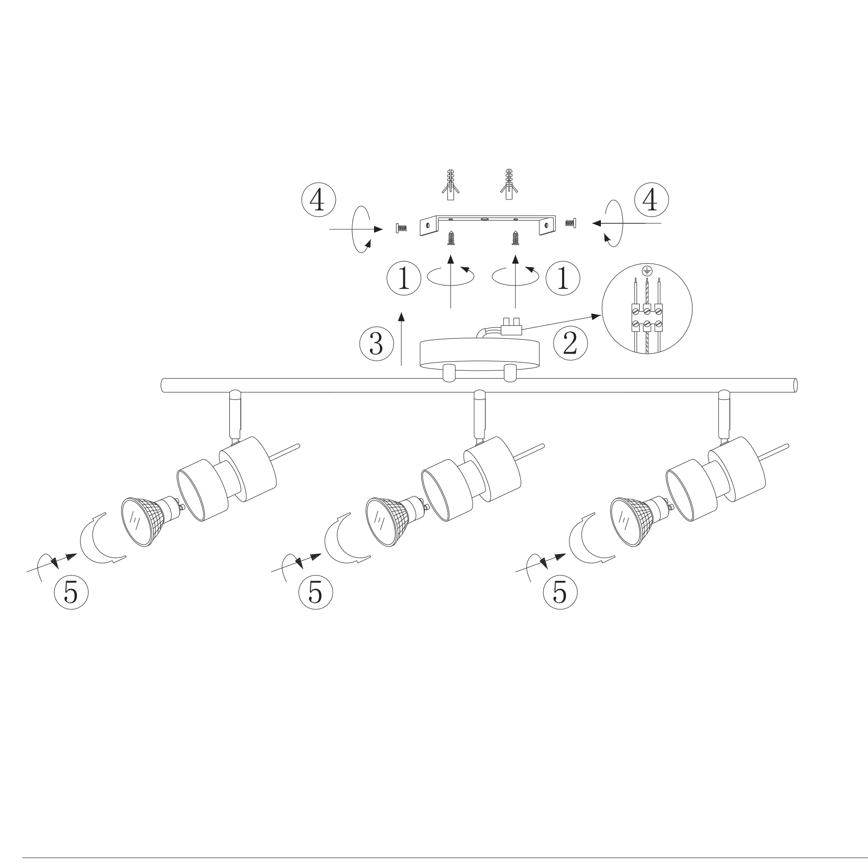 LED-Aufbaustrahler Natasja LED 3-flammig Steinhauer 8712746134988