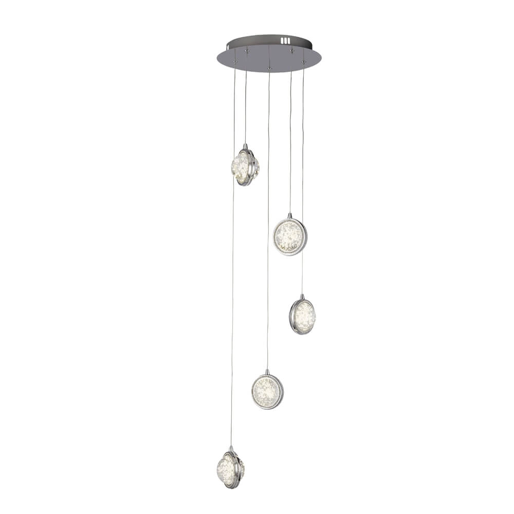 Hängelampe Quartz Loft 5-Licht Chrom