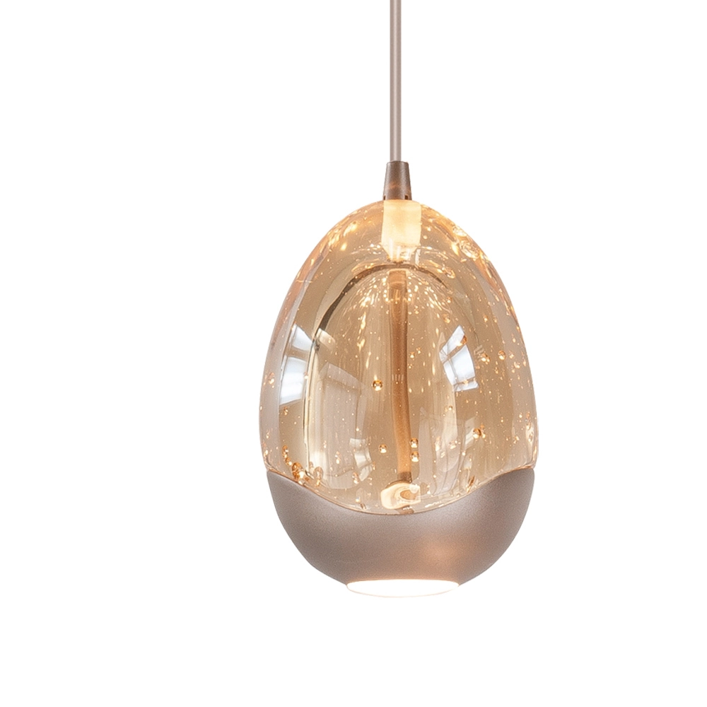 Essaal-Pendellampe Champagne Egg 5-Licht Highlight 8718379052392