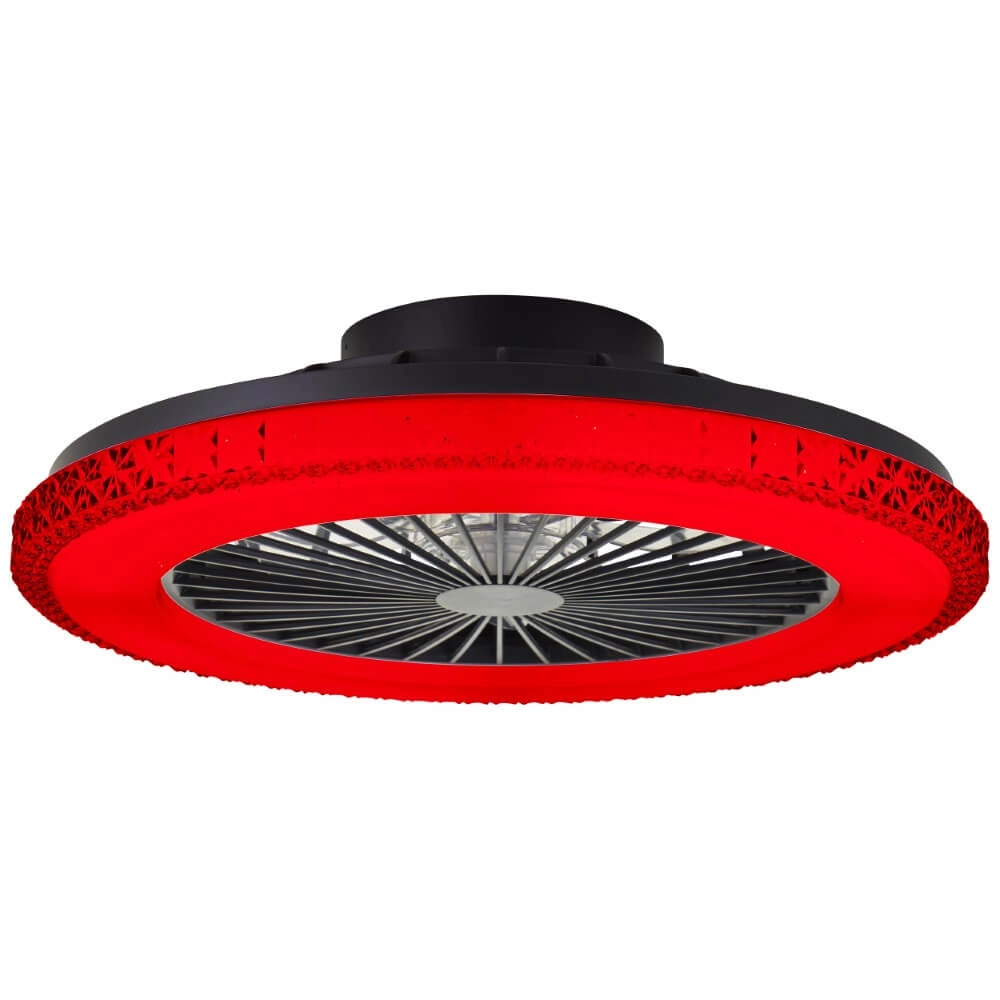 Schwarzer Fächer Badria mit RGB-Funktion Brilliant 4004353435850