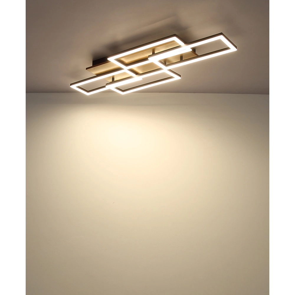Design-Deckenlampe Jeffry Schwarz mit Holz Globo 9007371533824