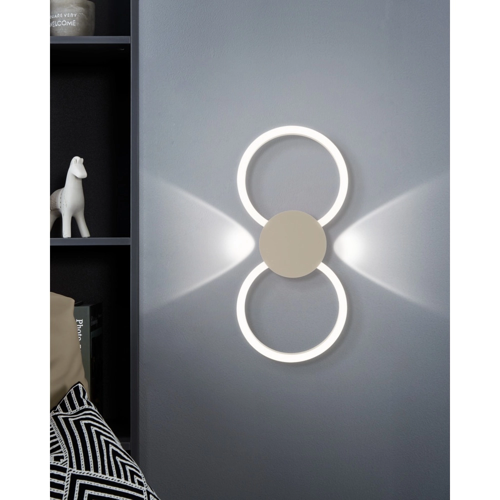 Design-Wandleuchte Venticello 1 sandbraun Eglo 9008606357475