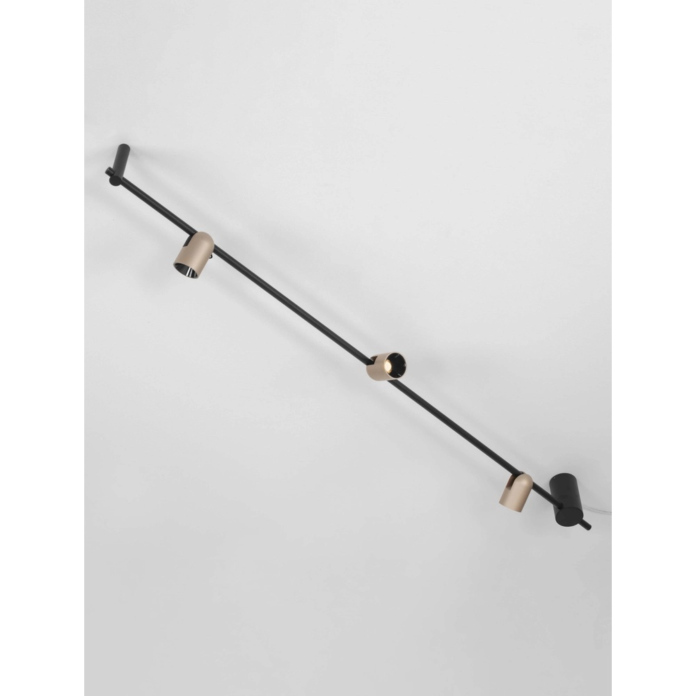 Deckenlampe Sirmos Schwarz mit Mokkabraun Lyora 5212017461896