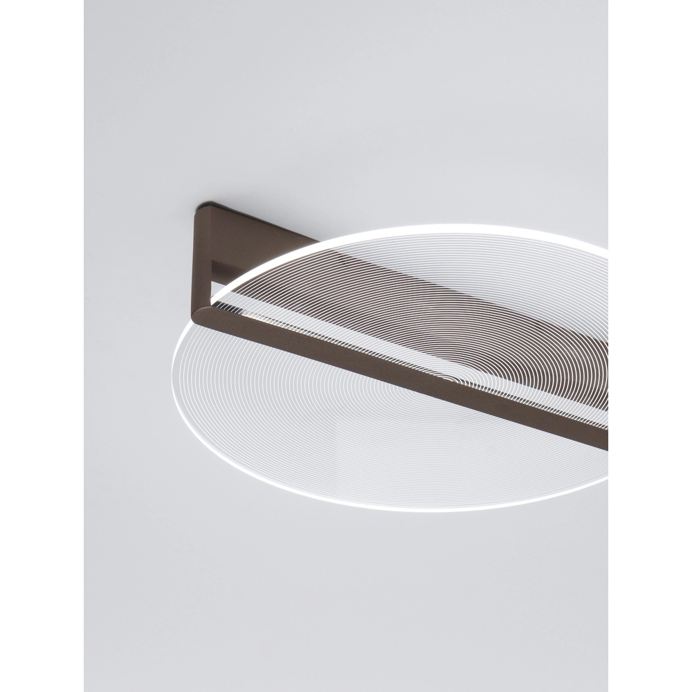 Schlanke Deckenleuchte Noah Ø 56cm kaffeebraun Lyora 5212017439383