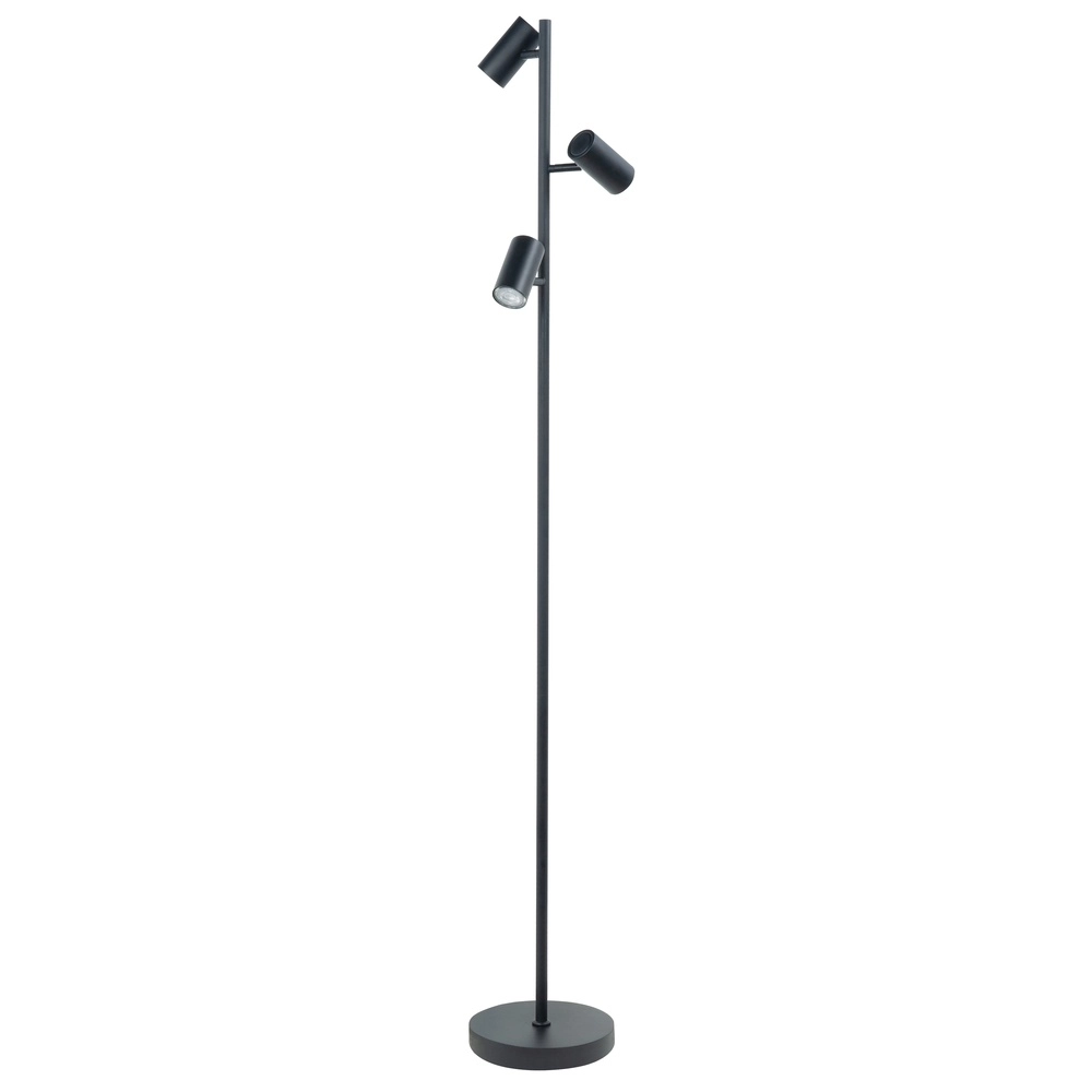 Stehlampe Burgos 3-flammig schwarz