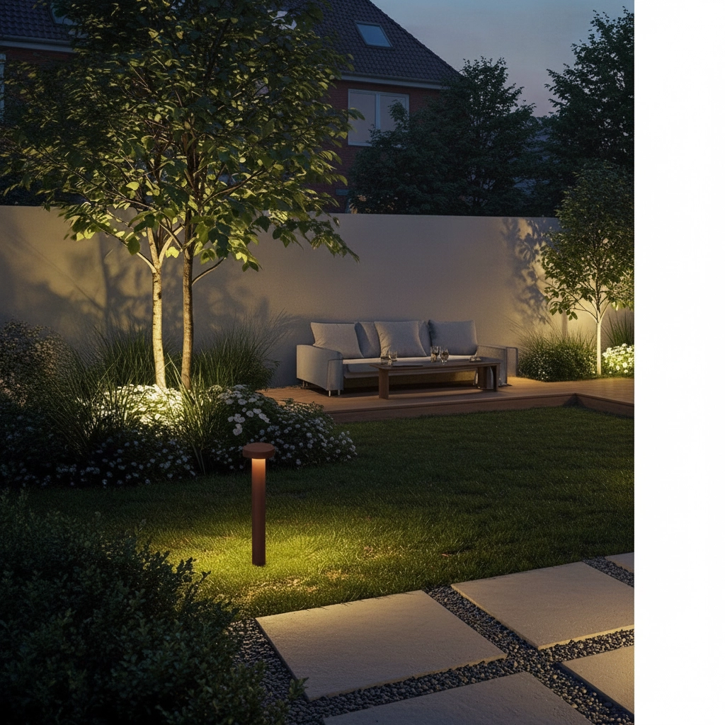 Design-Gartenlampe Balic 50 cm rostbraun