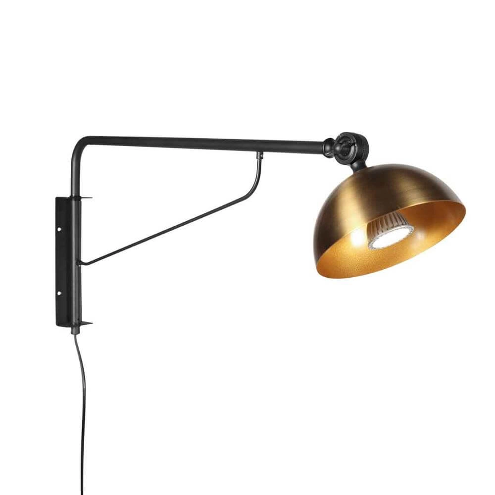 Wandleuchte Pintino schwarz mit bronze Steinhauer 8712746176506