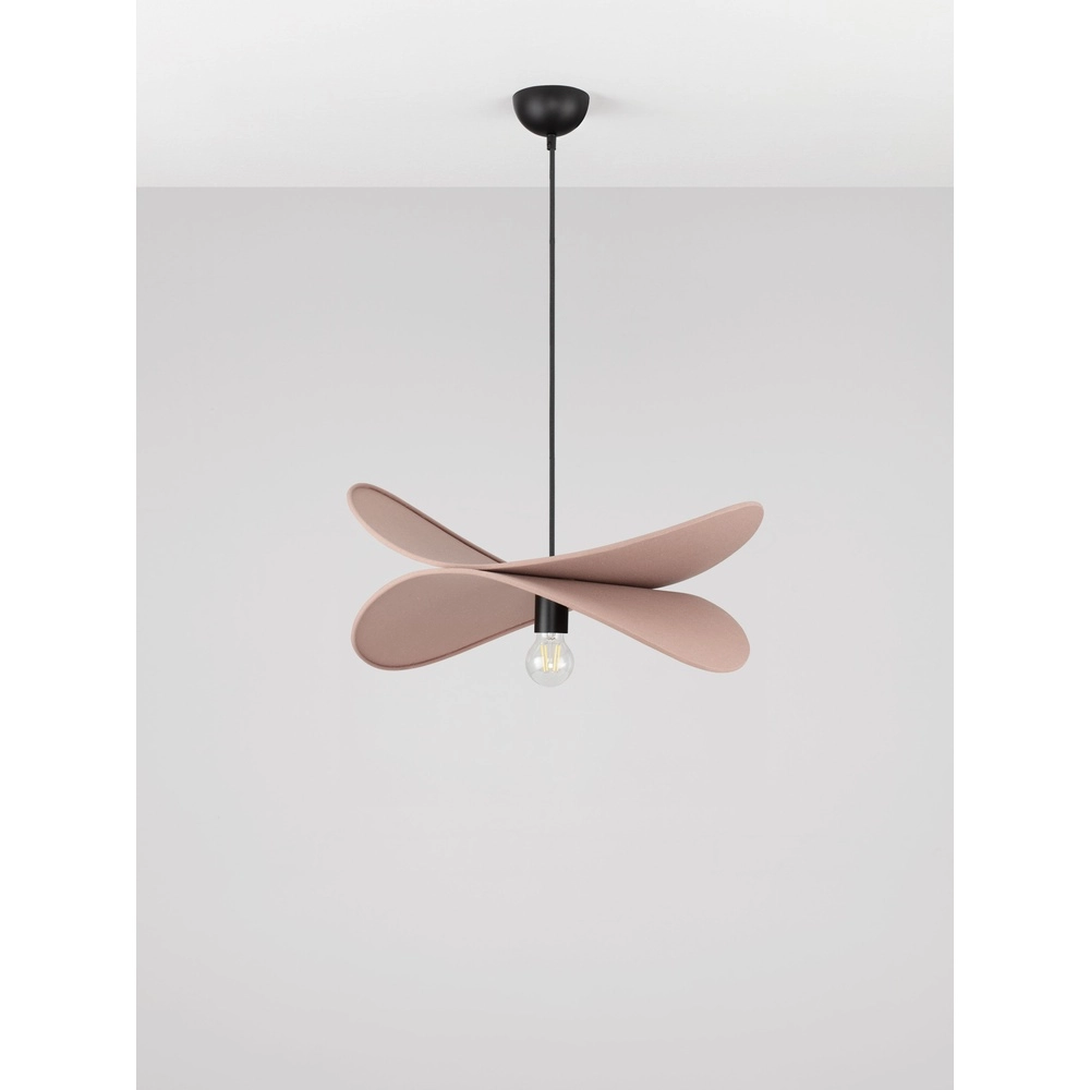 Moderne Pendellampe Luve Schwarz mit Mokkabraun Lyora 5212017493712