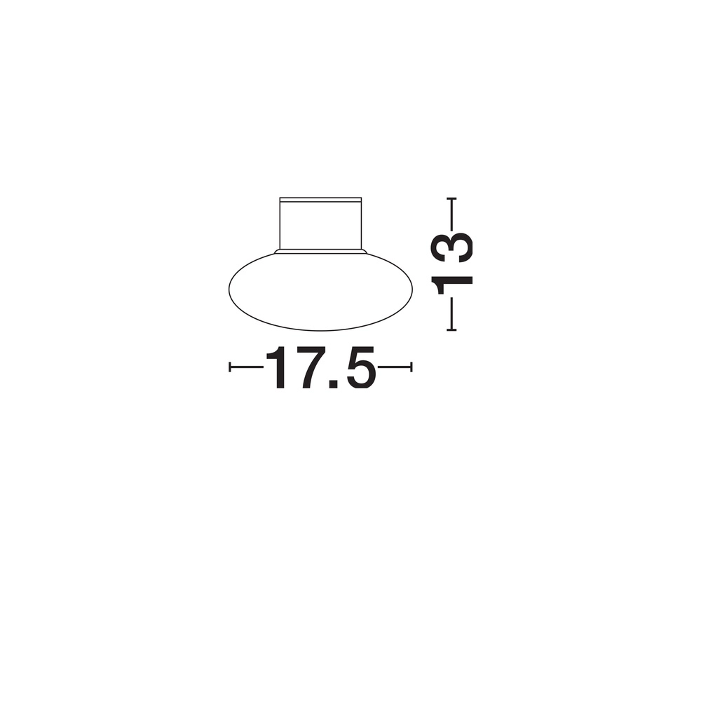 Deckenlampe Ali anthrazit mit ovalem weißem Glas Lyora 5212017476456