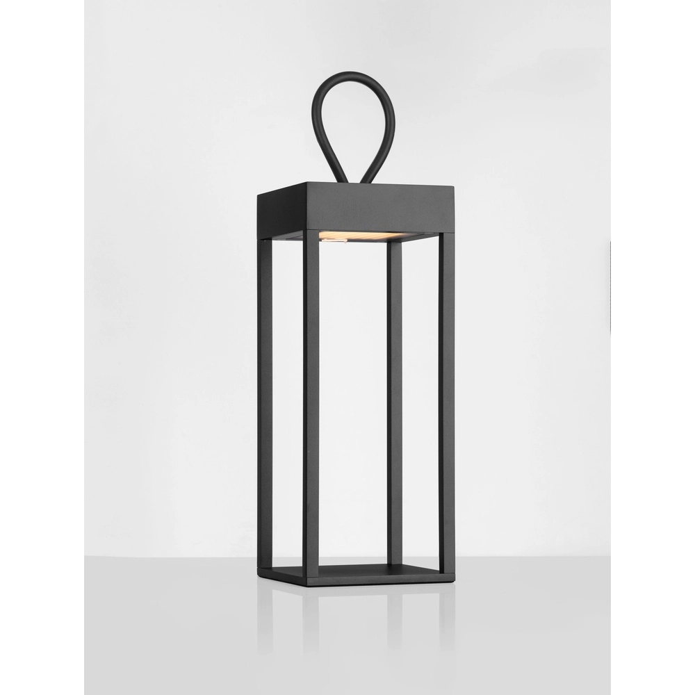 Schwarze Tischleuchte Lucia Wiederaufladbar Lyora 5212017448224