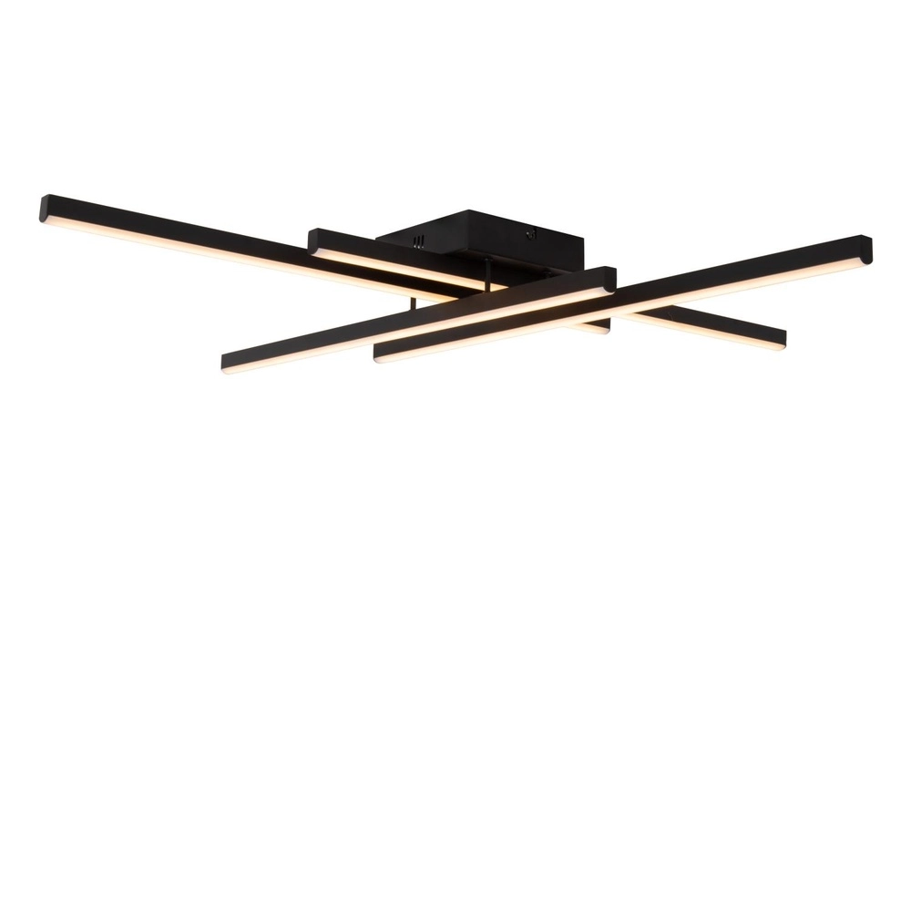 Moderne Deckenlampe Novak schwarz dimmbar Lucide 5411212782946