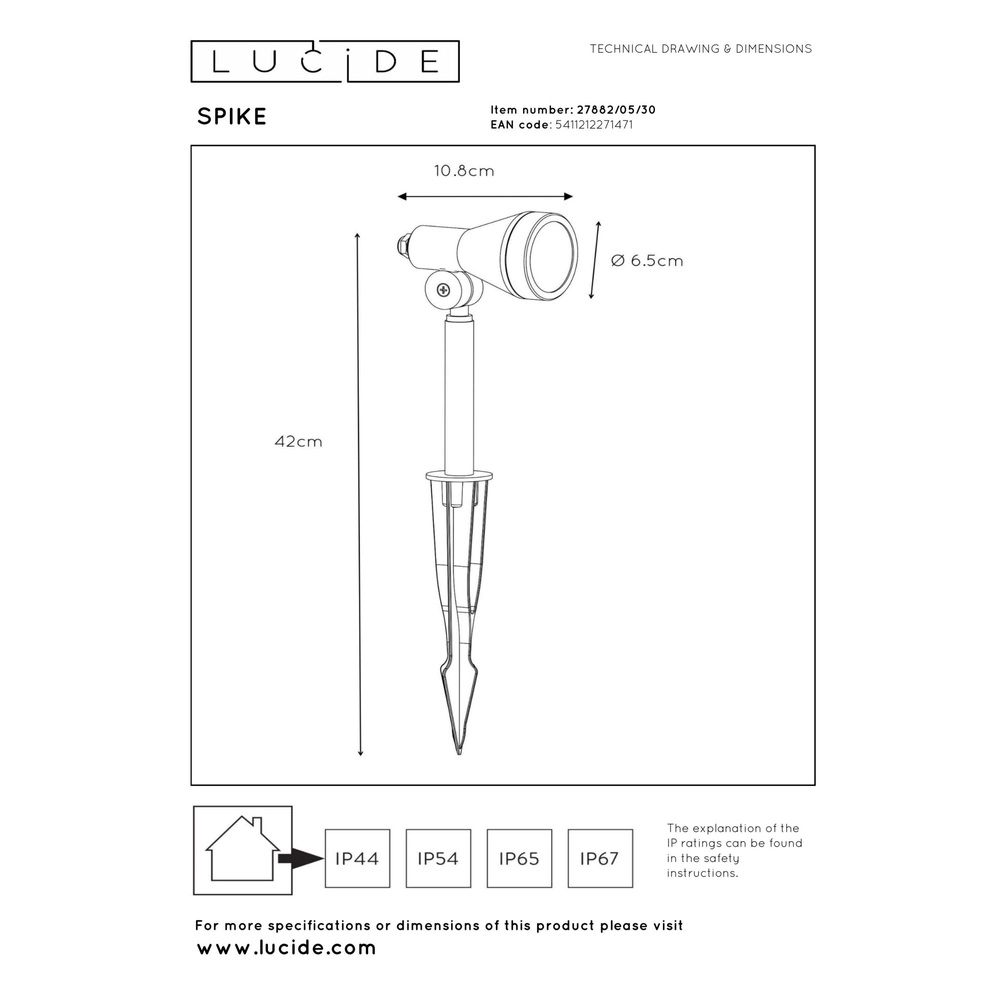 Spike-Spot Spike Schwarz Lucide 5411212271471