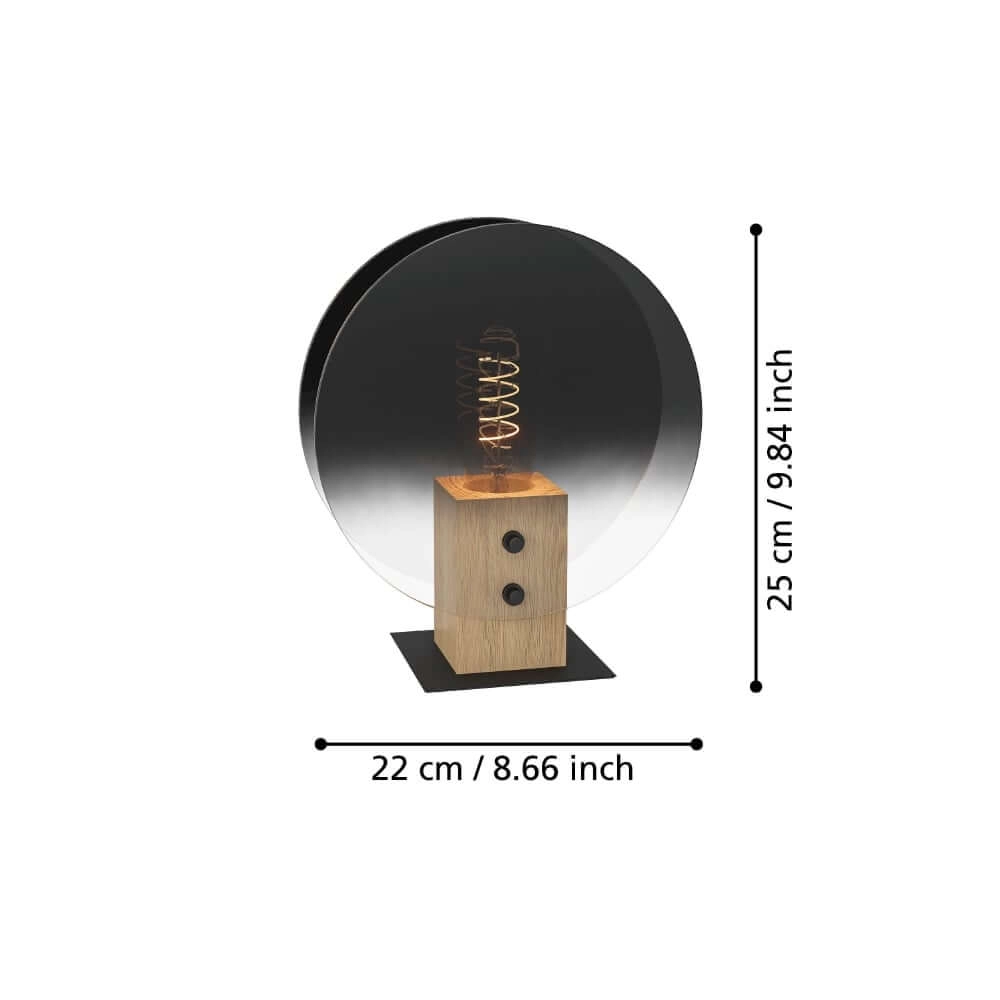 Tischlampe Millena Holz mit Schwarz Stars of Light 9008606239450