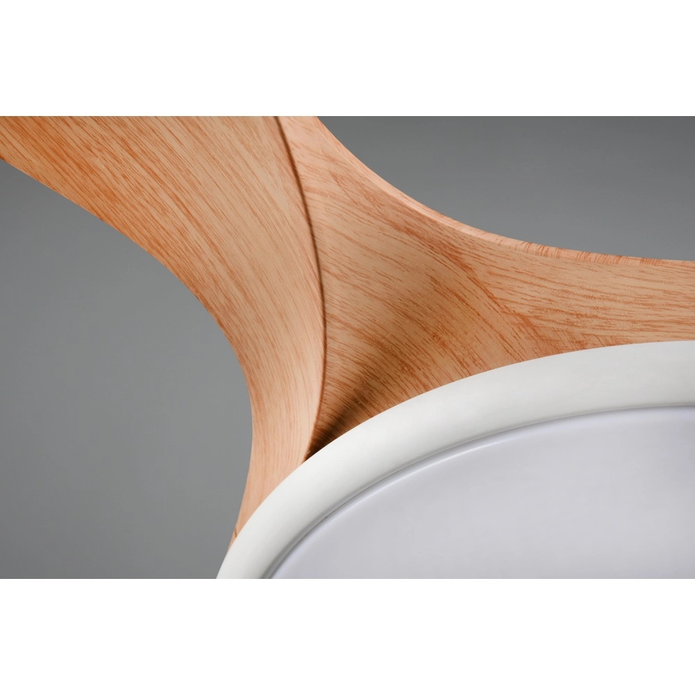 Weißer Fächer Flen mit Holzoberseiten Ø 108 cm Trio 4017807689297