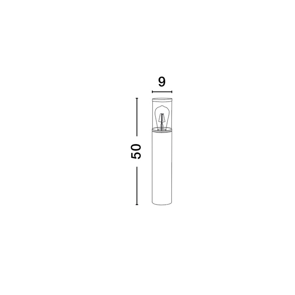 Design-Gartenleuchte Zosia grau 50cm Lyora 5212017437587