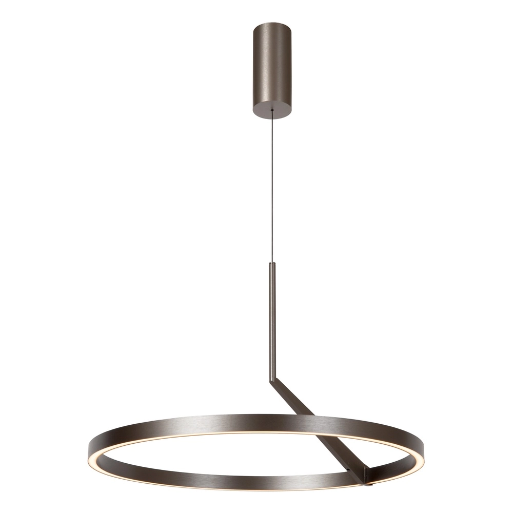 Elegante LED-Pendelleuchte Applause Gebürstetes Metall – Ø 60 cm Premium by Lucide 5411212221827