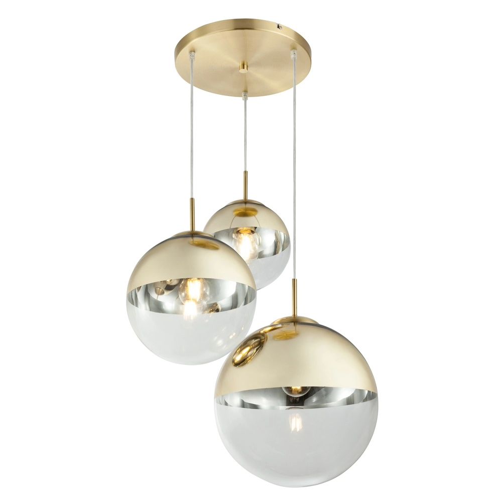 3-Licht Pendellampe Varus Gold