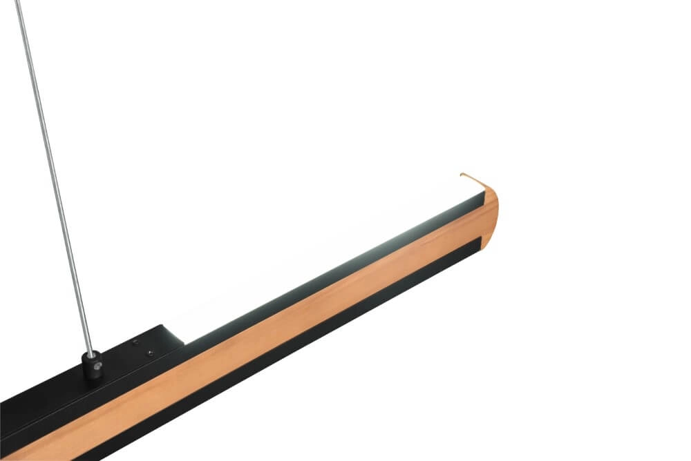 Hängelampe Deacon Holzbraun mit Schwarz Trio 4017807505474