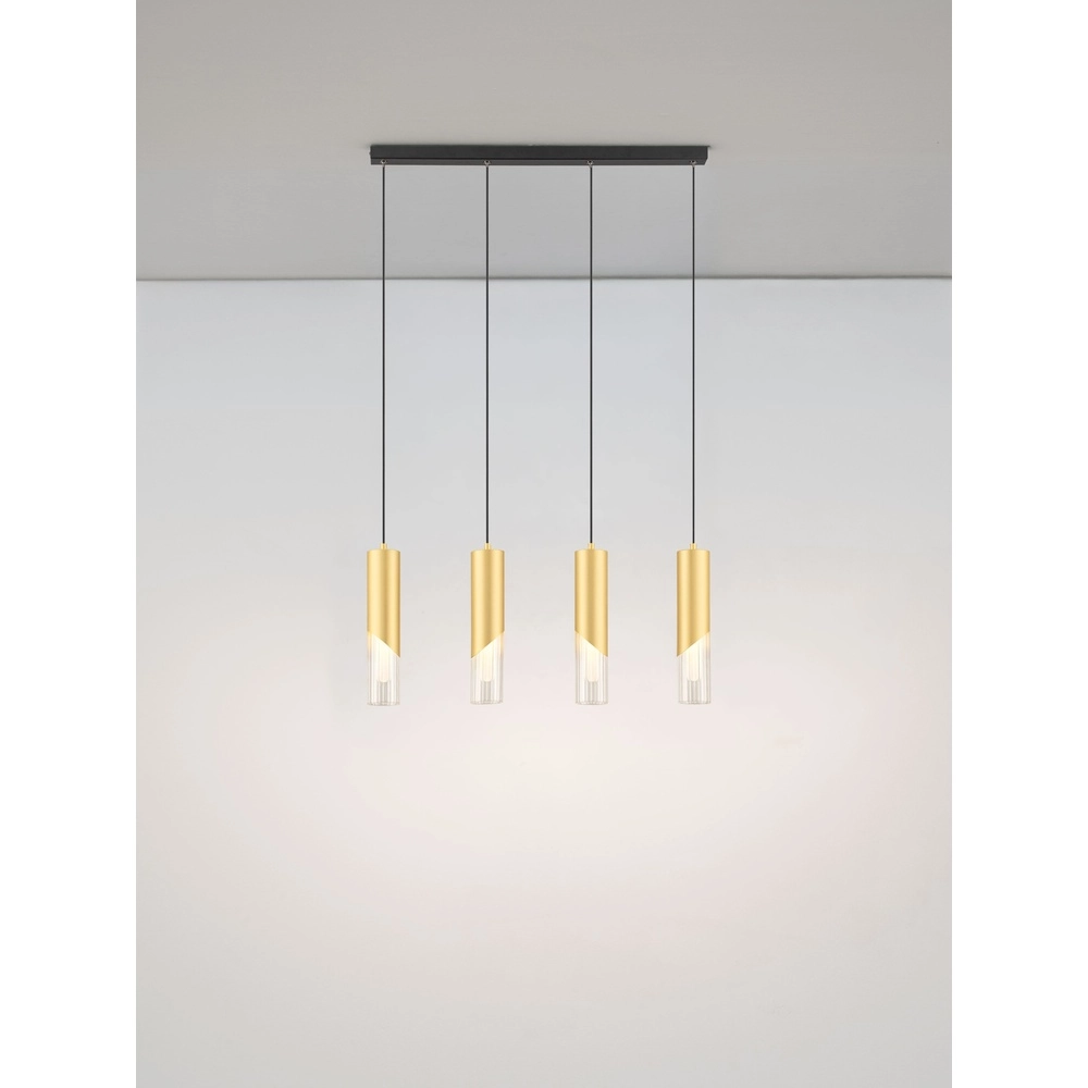 Design-Pendellampe Modesto 4-Licht Gold Lyora 5212063501461
