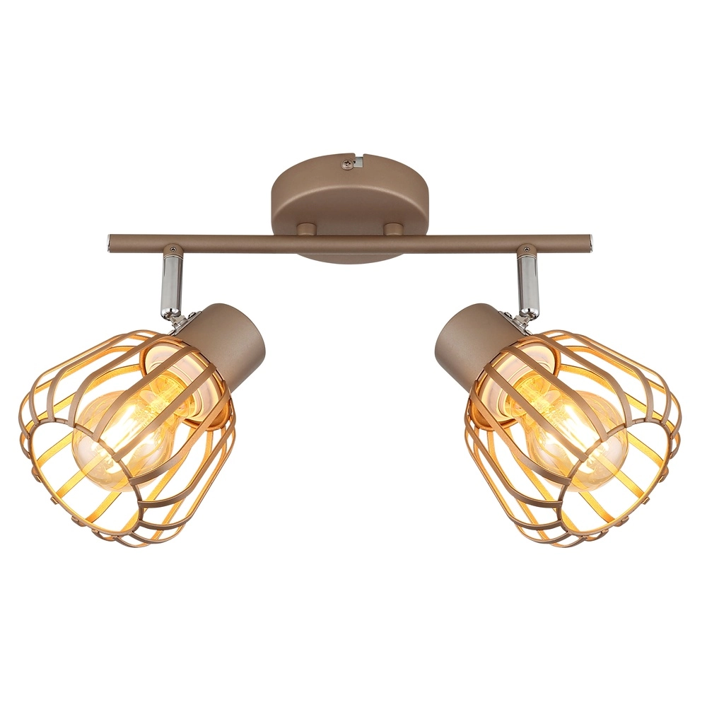 Deckenlampe Olin 2-helles Kaffeebraun Globo 9007371586578