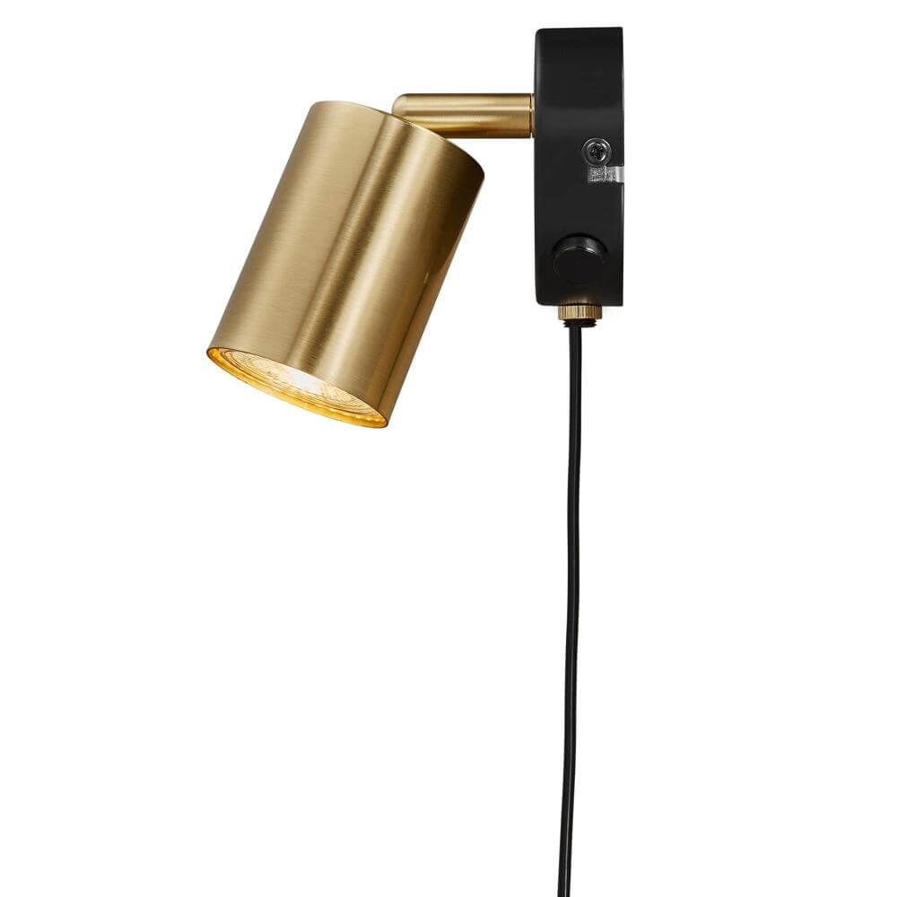 Goldene Wandleuchte Explore gerippt Nordlux 5704924011610