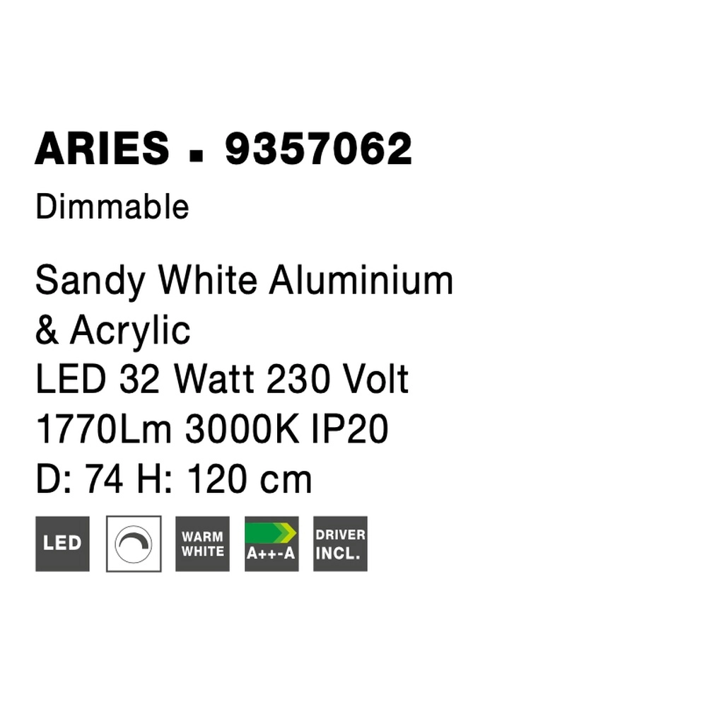 Design-Pendelleuchte Aries weiß Ø 74cm Lyora 5212017419828
