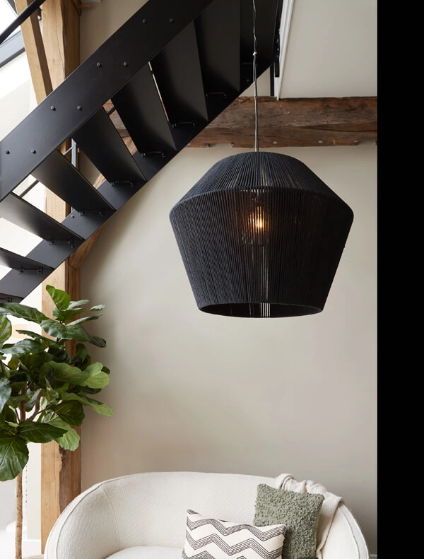 Böhmische Pendelleuchte Agaro schwarz Ø 71cm Light & Living 8717807702052