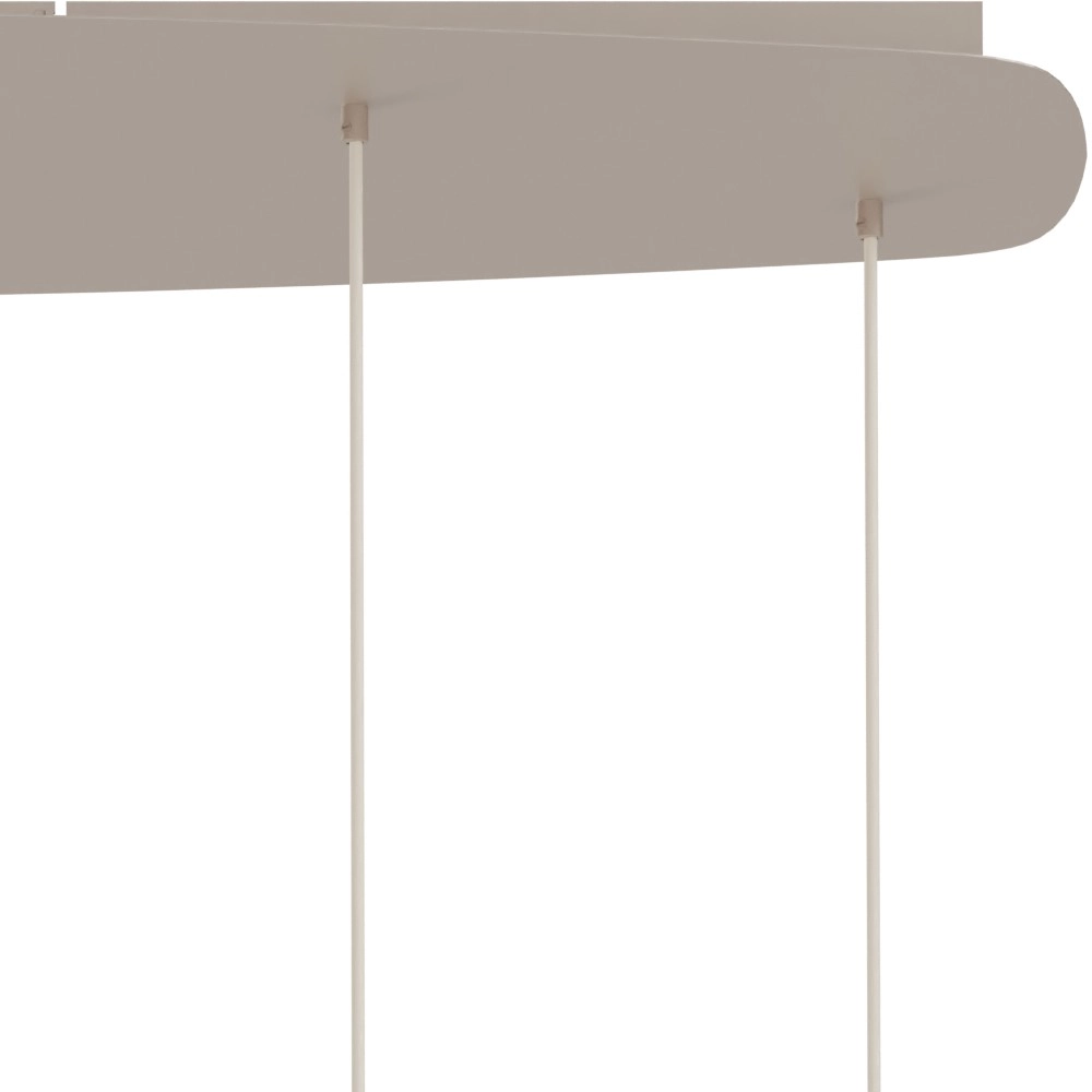 6-Licht Pendellampe Lisbourg Beige Terra mit beigegrauem Farbton Masterlight