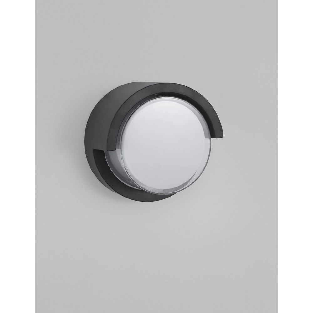 Design-Wandleuchte Max Rund Grau Lyora 5212017425911