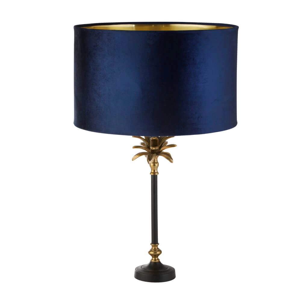 Tischlampe Palm schwarz mit dunkelblau