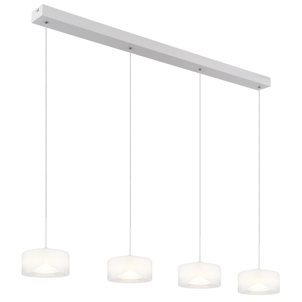Design-Pendellampe Belinda 4-Licht weiß
